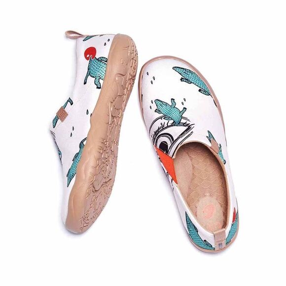 UIN Men's Loafers Painted Shoes Slip On Canvas Walking Shoes (crocodile)NewNoBox - Picture 6 of 8